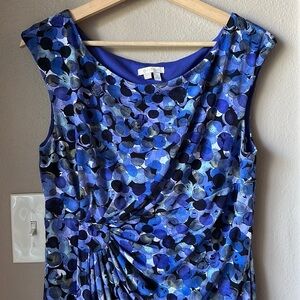DB SIGNATURE Sadie Sleeveless Side Gathered Faux Wrap Midi Dress